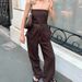 Women's Clothing Top Design Off Shoulder Lace Up Top Trousers Two Piece Suit_ecoleips.com