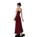 2025 Summer Spicy Girl Elastic Strap Women Sleeveless Off-Shoulder Waist Slimming One-Shoulder Base Long Dress_ecoleips.com