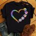 Cross-border Supply Of Summer Fashion White Plus-size European American Colorful Animal Paw Print Short-sleeve Tops And_ecoleips.com