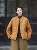 girl 25 Winter New Artistic Ramie Quilted Padded Gourd Pattern Jacket Retro Stand Collar Button Short Women's Cotton Coat_ecoleips.com
