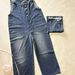 Vintage Distressed Denim Jumpsuit For Women – Relaxed Fit With Adjustable Buckles, Retro Oversized Romper_ecoleips.com