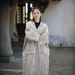 girl And Linen Women's Clothing Retro Artistic Ramie Tie-Dye Coat Cool Zen Style Versatile Warm Tie Cotton Robe_ecoleips.com