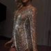 Silver Rhinestone Diamond Chain Tassel Short Skirt Dress for Female Singer Host Slim Hip Stage Performance Costume Elastic_ecoleips.com