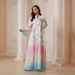Women's Long Robe J Gradient Print Hot Fix Rhinestone Beaded Dress SW2609 Cross Border Fashion Muslim Clothing_ecoleips.com