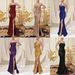 Women's Sexy High Waist Slit Dress With Suspenders & Sequins - European Style Summer Party Dress_ecoleips.com