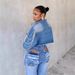 Women's Clothing Denim Jacket Women's Fashion Pearl Chain Handmade Beaded Denim Jacket_ecoleips.com