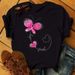 Cross-border Women's Clothing New Fashion Harajuku Style Floral T-shirt For Women With Short Sleeves_ecoleips.com