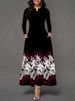 Spring Autumn Boho Long Dresses Women Elegant Long Sleeve Casual Floral Print Beach Party Maxi Dress_ecoleips.com
