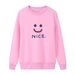 Trendy Brand White Crew Neck Fleece Sweatshirt For Women 2025 Spring And Autumn New Hot Loose Plus Size Top_ecoleips.com