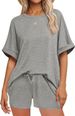 Aria Basics Aria Basics 2026 Independent Station Summer European And American Hot-Selling Batwing Short-Sleeve T-Shirt Drawstring Shorts_ecoleips.com