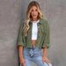 Fashionable Commuting Women's Clothing High-End Waffle Knit Cardigan Polo Collar Top Sweatshirt Jacket_ecoleips.com