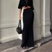 European And American Autumn Winter Long Half Solid Color Bodycon Skirt Women High Waist Tight_ecoleips.com
