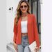 2023 Bestseller: Slim-Fit Long-Sleeve Solid Color Versatile Collarless Cardigan Blazer Shawl_ecoleips.com