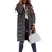 Unisex Longline Zip-Up Hooded Jacket – Oversized Cotton Blend Coat With Stand Collar, S-5XL (Black/Army Green/Khaki/White/Charcoal)_ecoleips.com
