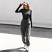 2025 New Y2K Clothing Ribbed Crew Neck Long Sleeve T-Shirt For Women Base Layer Outerwear Slim Fit Off-Shoulder Hot Girl_ecoleips.com