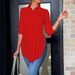 2024 , , Bestseller: Four Seasons Fashionable Simple Irregular Women's Long Sleeve Shirt_ecoleips.com