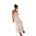 Summer New Style Women's Print Long Dress European And American Cross Border Independent Website One Shoulder Suspender Tie_ecoleips.com