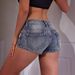 Women's Y2K Low Waisted Denim Shorts European American Style Retro Washed Double Button Super Short Hot Pants_ecoleips.com