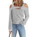 Aria Basics Aria Basics 2023 Autumn/Winter European And American Cross-Border Women's Fashion Casual Solid Color Off-Shoulder Loose_ecoleips.com
