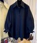 Women's Oversized Long Sleeve Shirt - Loose Fit Blouse With Pointed Collar & Puff Sleeves (White/Green/Black, Spring)_ecoleips.com
