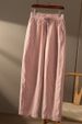 Suitable For All Seasons Summer Ice French Tencel Linen Elastic High Waist Tapered Banana Scythe Long Pants For Women_ecoleips.com