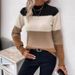 Women’s Color-Block Knit Sweater – Oversized Round Neck Long Sleeve Pullover | Cozy & Stylish (S-XL)_ecoleips.com