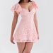 2025 Summer European And American Cross-Border Romantic Sweet Girl Energetic Fresh V-Neck Dress Elegant Women's Gown_ecoleips.com