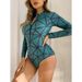 Aria Basics 2025 New Cross-Border Long-Sleeve One-Piece Swimsuit For Women, Swimwear, Diving Suit, Wholesale HL2405_ecoleips.com