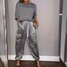 Fashion Women's Smooth Satin Half Sleeved Top And Pants Suit Two Piece Set_ecoleips.com