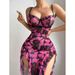 Aria Basics Aria Basics Popular European And American Style Pure Desire Women's Long Dress, Sexy See-through Slit Seductive Nightdress, Push-up_ecoleips.com