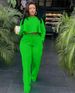 Women's Asymmetrical Hem Wide-Leg Pants Set – High-Low Design With Back Pleats (Breathable Poly-Cotton Blend, 7 Elegant Colors)_ecoleips.com