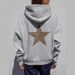 Leopard Print Star Drop Shoulder Hooded Sweatshirt European American Street Style for Men And Women Casual Pullover Five Pointed_ecoleips.com