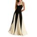 Spring 2026 Women's Fashion Temperament Suspender Contrast Loose Swing Holiday Waist Dress_ecoleips.com