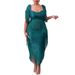 Women's Slim Sexy Evening Dress Fashion Sequin Fringe Bridesmaid Gown For Prom And Other Formal Occasions_ecoleips.com