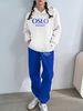 Women's Letter Print Hoodie Set, Long Sleeve Pullover Sweatshirt And Elastic Waist Pants_ecoleips.com
