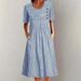 European And American plus Size Women's Long Dress with Button Detail Amazon Print Pocket 2025 New Women's Clothing_ecoleips.com