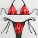 Women's Clothing High Waist Bikinis, Fixed Edition Printed Three Point Sexy Swimsuits_ecoleips.com