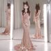Elegant Mermaid Evening Gown Sequined Wedding Toasting Dress for Women New Arrival 2026 Luxury Hostess Banquets Party Wear_ecoleips.com