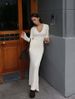 Women's French Style Two Piece Sweater And Skirt Set Button-Down Design High-Waisted Knitwear With Flared Sleeves For Autumn Winter Fashion_ecoleips.com
