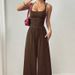 2026 Spring New Women's Clothing: Cross-Border European And American Jumpsuits, Commuting High-Waisted Solid Color_ecoleips.com