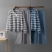 Women's Color Blocked Striped Two Piece Set V Neck Knitted Top With High Waisted Wide Leg Pants Autumn Winter Fashion Niche Design_ecoleips.com