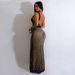 direct tribute wool spliced polyester mesh strapless backless sexy dress hot diamond party long dress for women_ecoleips.com