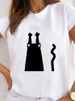 European And American Cross-border Foreign Trade Women's Clothing Cartoon Cat Print Round-neck Short-sleeve T-shirt Top_ecoleips.com