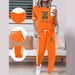 Women's Spring Summer Two Piece Set round Neck Short Sleeve High Waist Pants Side Pocket Casual Comfortable Fit_ecoleips.com