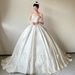 French Style Satin Strapless Wedding Dress Floor Length Slimming Heavy Duty Lace Train Main Gown New 2026_ecoleips.com