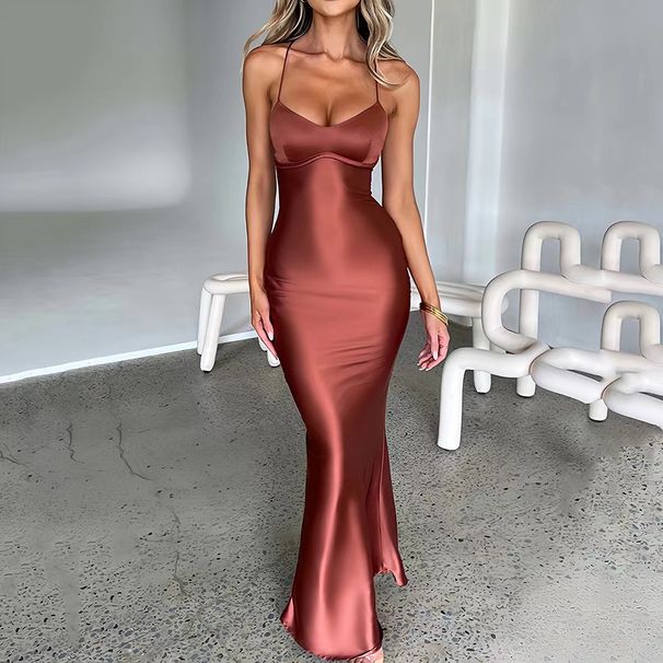 Women's Clothing Sexy Long Skirt One Shoulder Slit Dress Temperament Elegant Slim Dress Long Skirt Female_ecoleips.com