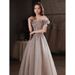 Banquet Evening Dress Female 2025 New Spring One Shoulder Elegant Annual Meeting Host Fairy Temperament Birthday Dress_ecoleips.com