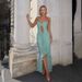 Women's Clothing New High End Design Hollow Solid Color Slit Irregular Suspender Dress_ecoleips.com
