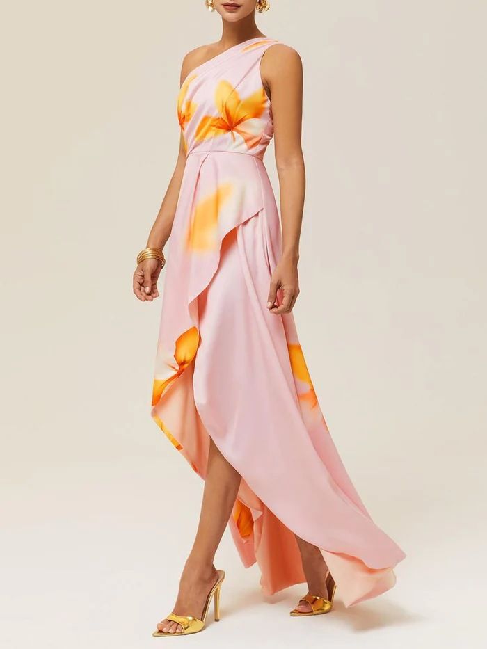 Elegant High-Waisted Slimming Printed Bodycon Dress For Women European And American Style 2025 Fashionable Clothing_ecoleips.com