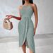 Women's Clothing Spring And Summer Hip Hop Style Street Fashion Skirt Halter Neck Sleeveless Irregular Skirt Dress_ecoleips.com